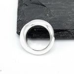 Solid Sterling Silver Heavy Dome Ring: Chunky Sculptural Geometric