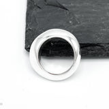 Solid Sterling Silver Heavy Dome Ring: Chunky Sculptural Geometric