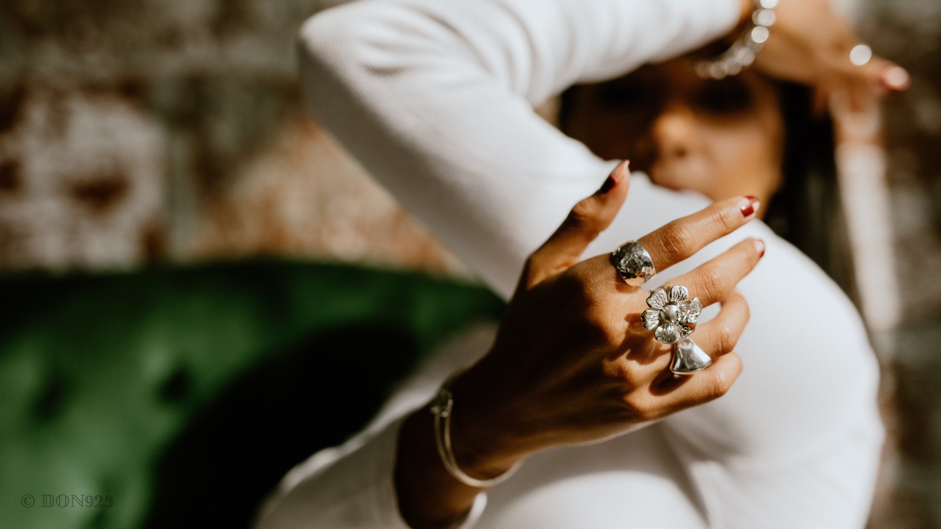 Solid Sterling Silver Disco Ball Dome Ring: Weighty Statement Jewelry