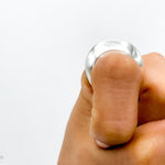 Solid Sterling Silver Heavy Dome Ring: Chunky Sculptural Geometric