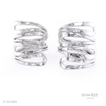 Wavy Sterling Silver Wrap Ring: Comfortable Abstract Statement Ring