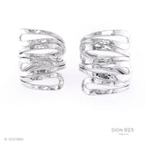 Wavy Sterling Silver Wrap Ring: Comfortable Abstract Statement Ring