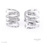 Wavy Sterling Silver Wrap Ring: Comfortable Abstract Statement Ring