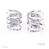 Wavy Sterling Silver Wrap Ring: Comfortable Abstract Statement Ring