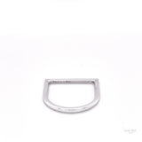 Minimalist Sterling Silver Flat Bar Ring: Dainty Stacking Jewelry