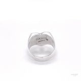 Sterling Silver Heart Signet Ring: Large Chunky Love Jewelry, Pinky Ring