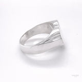 Sterling Silver Heart Signet Ring: Large Chunky Love Jewelry, Pinky Ring