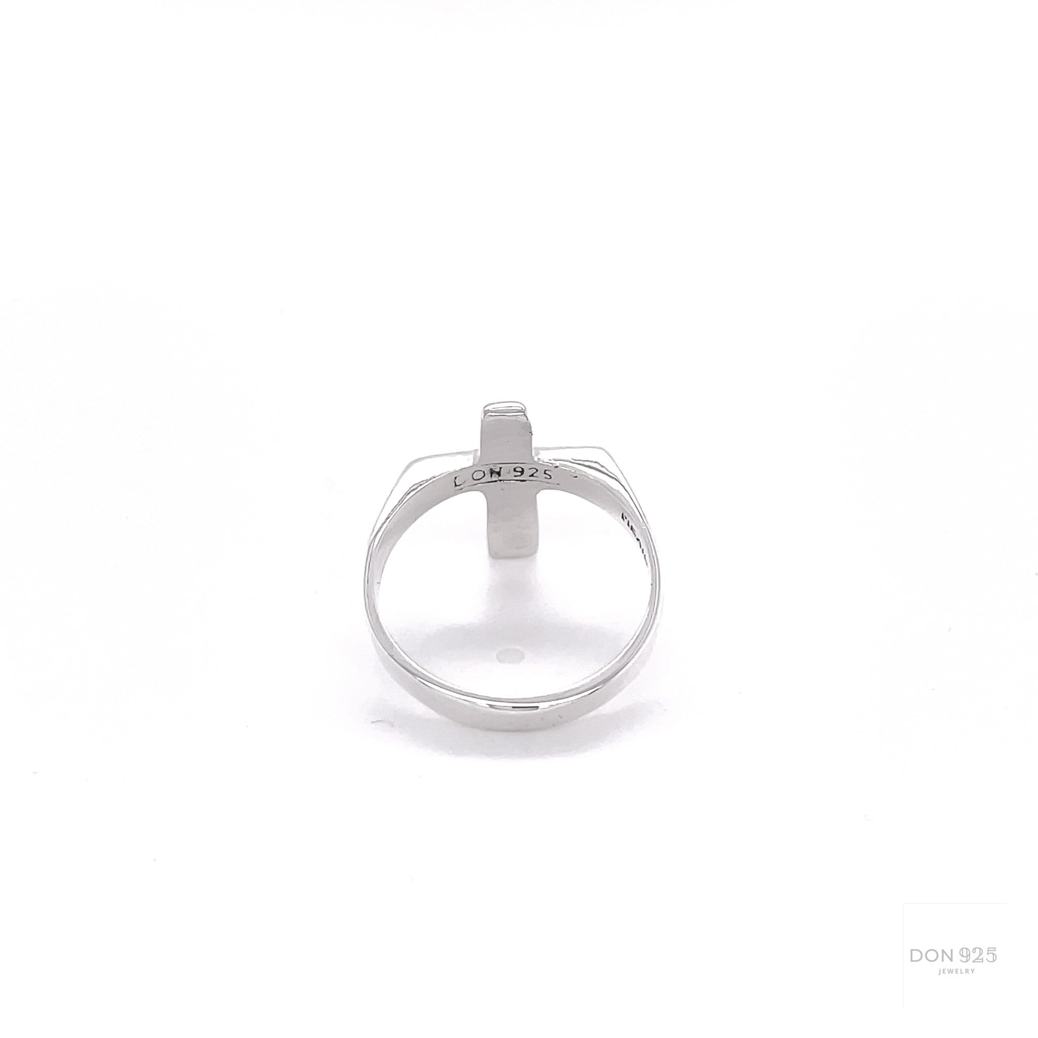 Sterling Silver Cross Signet Ring: Minimalist Faith Jewelry, Unisex