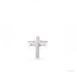 Sterling Silver Cross Signet Ring: Minimalist Faith Jewelry, Unisex