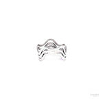 Sterling Silver Wavy Ring: Minimalist Stacking Set Ring