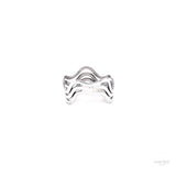 Sterling Silver Wavy Ring: Minimalist Stacking Set Ring
