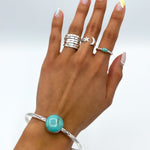 Sterling Silver Multi Band Ring: Chunky Hammered Design
