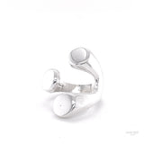 Sterling Silver Three Dots Ring: Geometric Modern Statement Design
