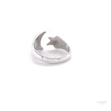 Sterling Silver Moon and Star Ring: Minimalist Lightweight Jewelry