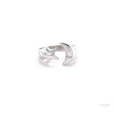 Sterling Silver Moon and Star Ring: Minimalist Lightweight Jewelry