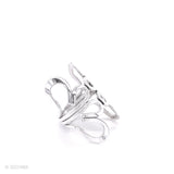 Sterling Silver Butterfly Ring: Wrap Abstract Heart Design, Boho Statement Jewelry