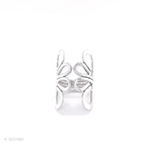 Sterling Silver Butterfly Ring: Wrap Abstract Heart Design, Boho Statement Jewelry