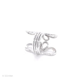 Sterling Silver Butterfly Ring: Wrap Abstract Heart Design, Boho Statement Jewelry