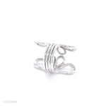 Sterling Silver Butterfly Ring: Wrap Abstract Heart Design, Boho Statement Jewelry