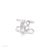 Sterling Silver Butterfly Ring: Wrap Abstract Heart Design, Boho Statement Jewelry