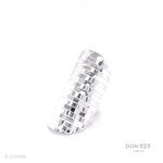 Sterling Silver Disco Shield Ring