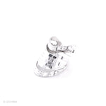 Sterling Silver Disco Ball V-Shape Ring
