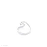 Sterling Silver Wave Ring: Midi Pinky, Dainty Beach Jewelry