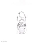 Long Sterling Silver Shiny Corset Ring