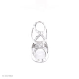 Long Sterling Silver Shiny Corset Ring