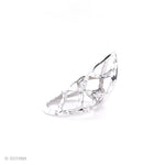 Long Sterling Silver Shiny Corset Ring