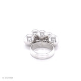 Sterling Silver Fidget Spheres Ring: Statement Movable Bubble Design