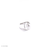 Sterling Silver Moon and Star Ring: Chunky Celestial Jewelry