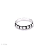 Sterling Silver Dot Ring: Dainty Minimalist Dome Stacking Band, Studded Jewelry