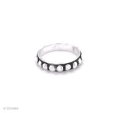 Sterling Silver Dot Ring: Dainty Minimalist Dome Stacking Band, Studded Jewelry