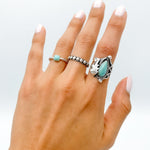 Sterling Silver Dot Ring: Dainty Minimalist Dome Stacking Band, Studded Jewelry