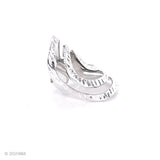 Sterling Silver Long Circle Ring: Shiny Modern Geometric Statement Jewelry
