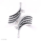 Sterling Silver Wide Clamp Bangle Bracelet: Dotted Southwestern Style