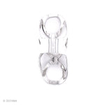 Long Sterling Silver Shiny Corset Ring