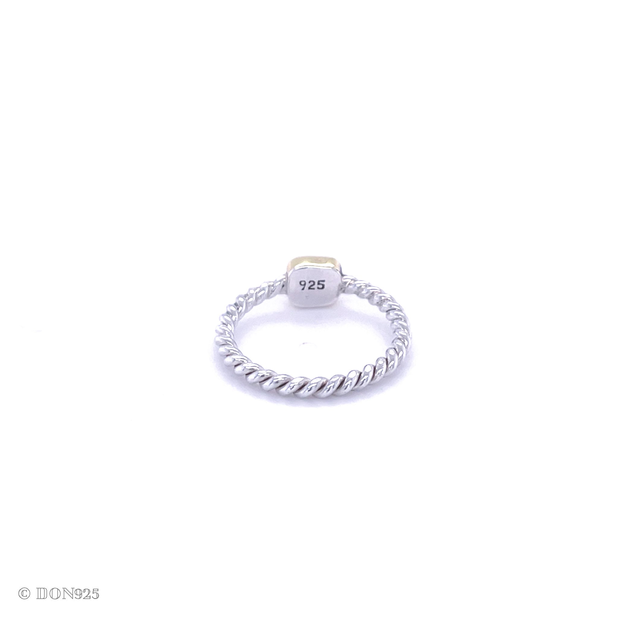 Sterling Silver Malachite Ring: Twisted Band, Boho Stacking Ring