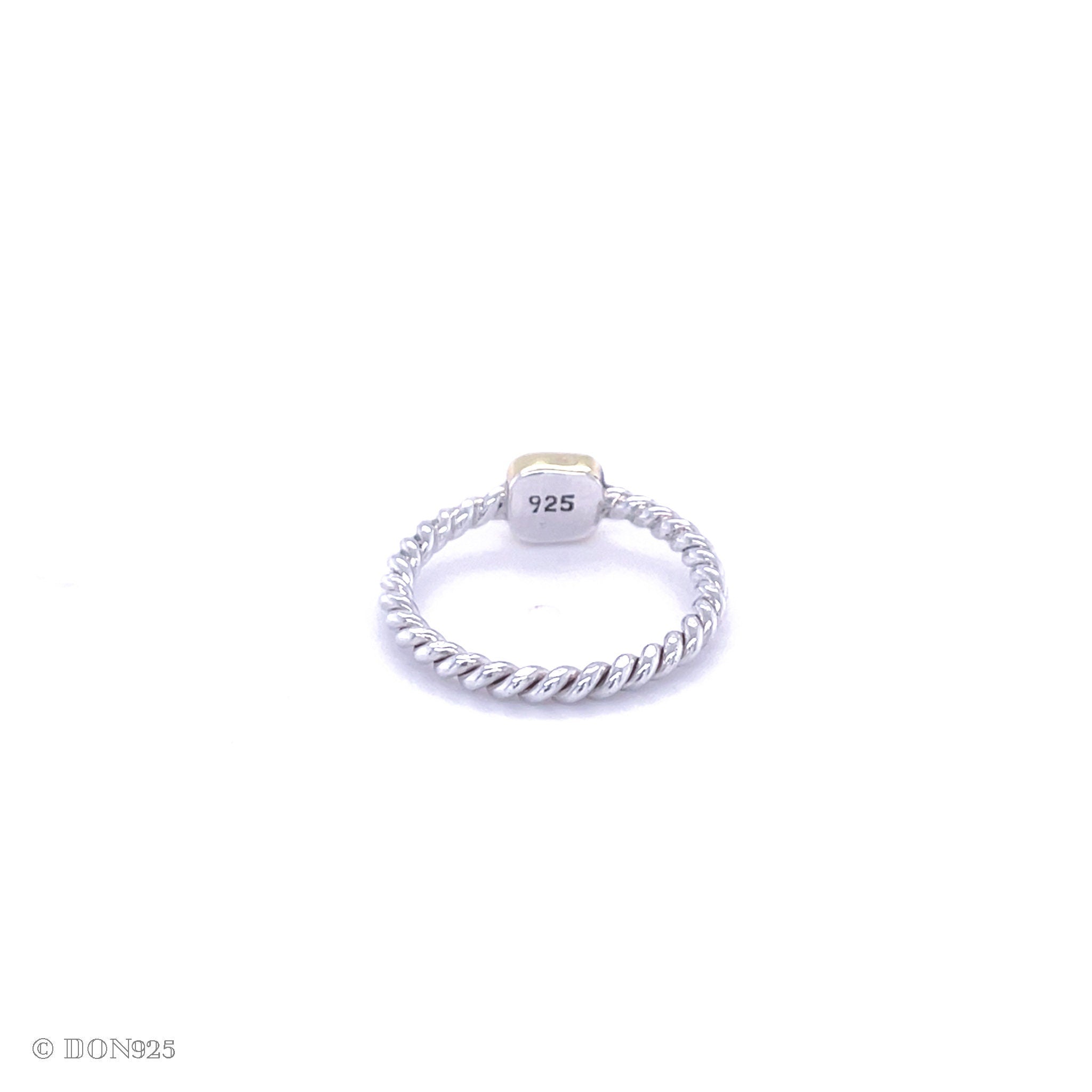 Dainty Turquoise Sterling Silver Twisted Ring: Minimalist Boho Stacking Ring