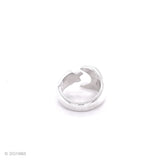 Sterling Silver Moon and Star Ring: Chunky Celestial Jewelry