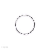 Sterling Silver Dot Ring: Dainty Minimalist Dome Stacking Band, Studded Jewelry