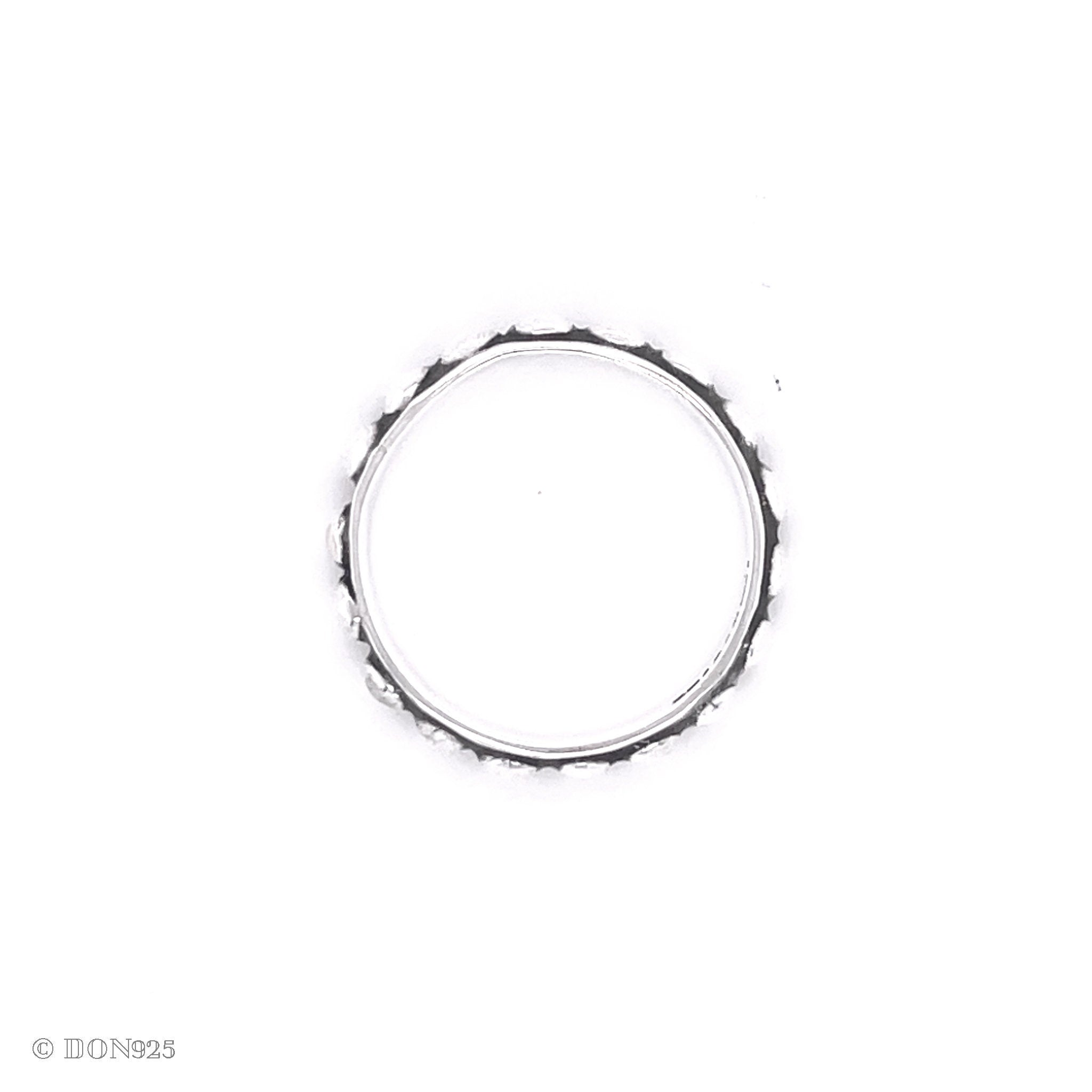 Sterling Silver Dot Ring: Dainty Minimalist Dome Stacking Band, Studded Jewelry