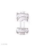 Sterling Silver Long Circle Ring: Shiny Modern Geometric Statement Jewelry