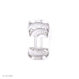Sterling Silver Long Circle Ring: Shiny Modern Geometric Statement Jewelry