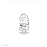 Sterling Silver Long Circle Ring: Shiny Modern Geometric Statement Jewelry