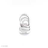 Sterling Silver Long Circle Ring: Shiny Modern Geometric Statement Jewelry