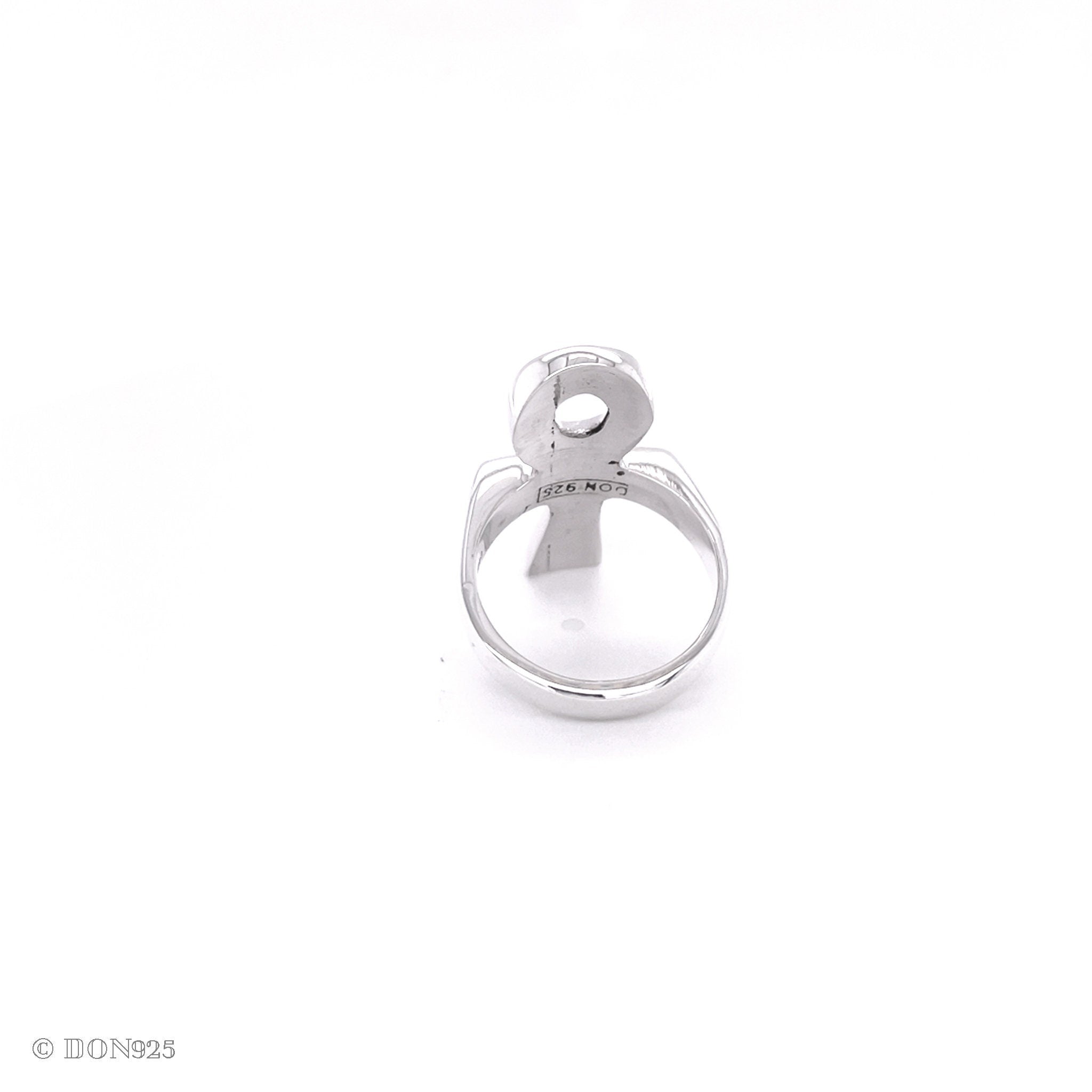 Sterling Silver Ankh Cross Ring: Egyptian Religious Jewelry