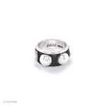 Oxidized Sterling Silver Dome Ring: Chunky Beaded Statement Band, Studded Jewelry