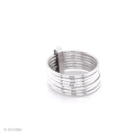 Sterling Silver Stacking Ring Set: Minimalist Thin Band Rings, 7 "Semanario"